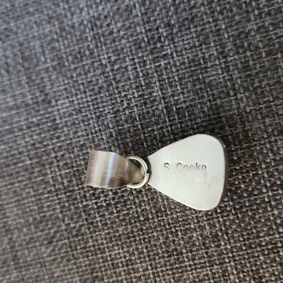 NWOT Native American Navajo Sonoran Gold Turquoise Pendant  💚💛🤎 - Picture 4 of 10